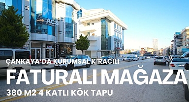 Çankaya'da cadde cepheli faturalı 380 m2 4 katlı satılık mağaza