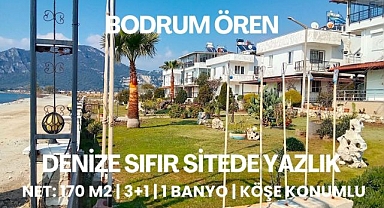 Bodrum Ören'de denize sıfır sitede tam müstakil yazlık villa