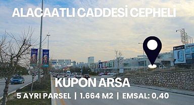 Çayyolu'nda Alacaatlı caddesine cephe 1.664 m2 kupon arsa