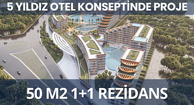 Antalya'da 5 yıldızlı otel konforunda projeden satılık 1+1 rezidanslar