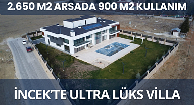 İncek'te inşa edilen 2 katlı villa görücüye çıktı