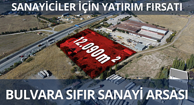 Ankara Konya yoluna cepheli 12 bin m2 sanayi arsası yatırım fırsatı sunuyor