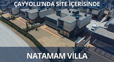 Çayyolu'nda site içerisinde 860 m2 arsada natamam villa