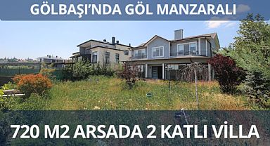 Gölbaşı Güzelyalı'da Mogan gölü manzaralı 720 m2 arsa villa