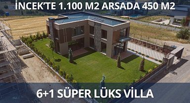 İncek'te tam müstakil 6 odalı kapalı otoparklı satılık villa