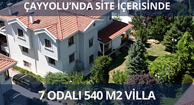 Çayyolu'nda site içerisinde 540 m2 net kullanımlı konforlu villa
