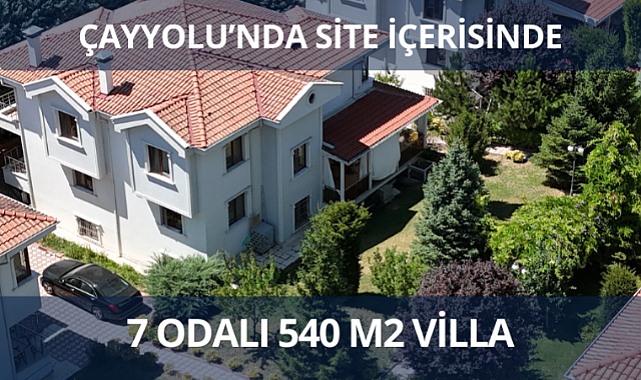 Çayyolu'nda site içerisinde 540 m2 net kullanımlı konforlu villa