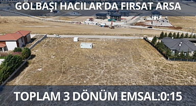 Gölbaşı'nda villa yapmaya uygun ve yatırım için fırsat arsa