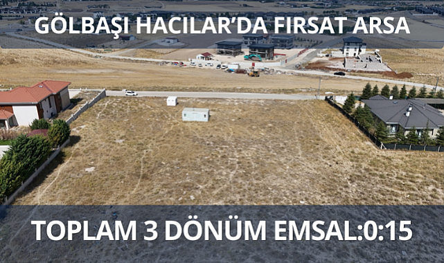 Gölbaşı'nda villa yapmaya uygun ve yatırım için fırsat arsa