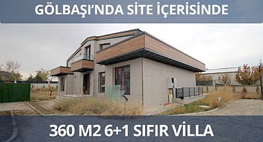 Gölbaşı'nda site içerisinde 6 odalı süper lüks satılık villa