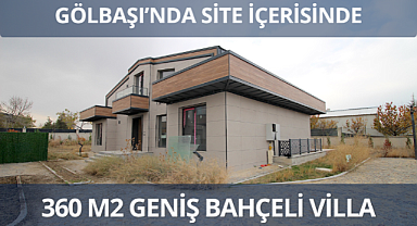 Gölbaşı'nda site içerisinde süper lüks takasa açık satılık villa