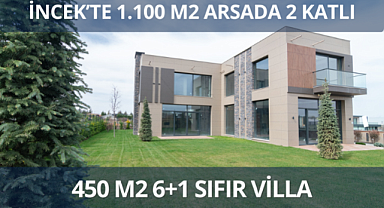 İncek'te 1.100 m² arsada süper lüks 6+1 müstakil villa satışa sunuldu