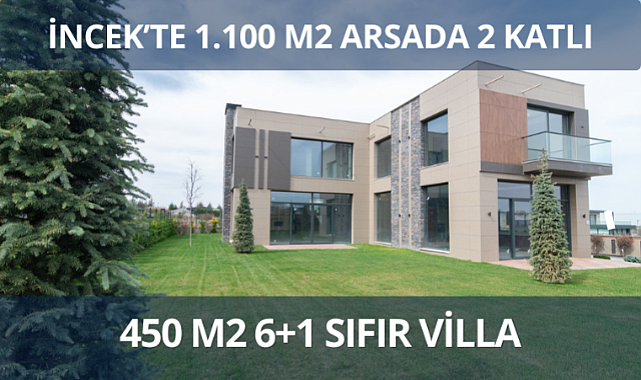 İncek'te 1.100 m² arsada süper lüks 6+1 müstakil villa satışa sunuldu