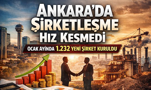 Ankara’da Ocak ayında 1.232 yeni şirket kuruldu