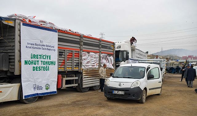 Ankaralı üreticiye 1 milyon 500 bin kilogram nohut tohumu desteği