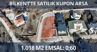 Bilkent’te 1.018 m² satılık köşe parsel kupon arsa