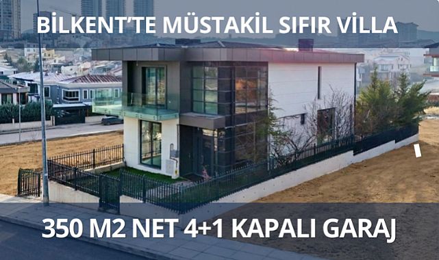 Bilkent'te 350 m² tam müstakil 4+1 sıfır villa satışta