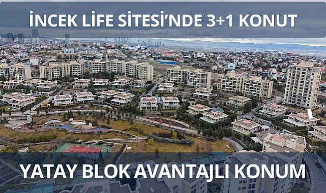 İncek Life Sitesi'nde yatay blokta satılık 3+1 konut