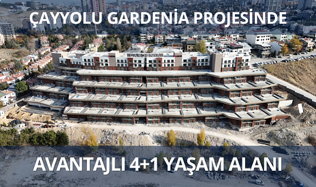 Çayyolu'nda yatay mimari Gardenia projesinde avantajlı 4+1 konut