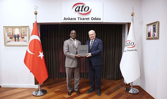 Gine büyükelçisi Fofana, ATO başkanı Gürsel Baran'ı ziyaret etti