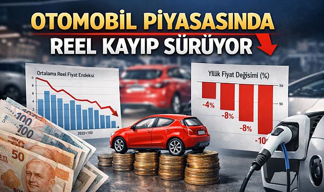 Otomobil piyasasında reel kayıp sürüyor