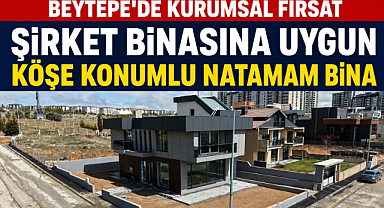 Beytepe'de şirket merkezine uygun köşe konumlu natamam bina