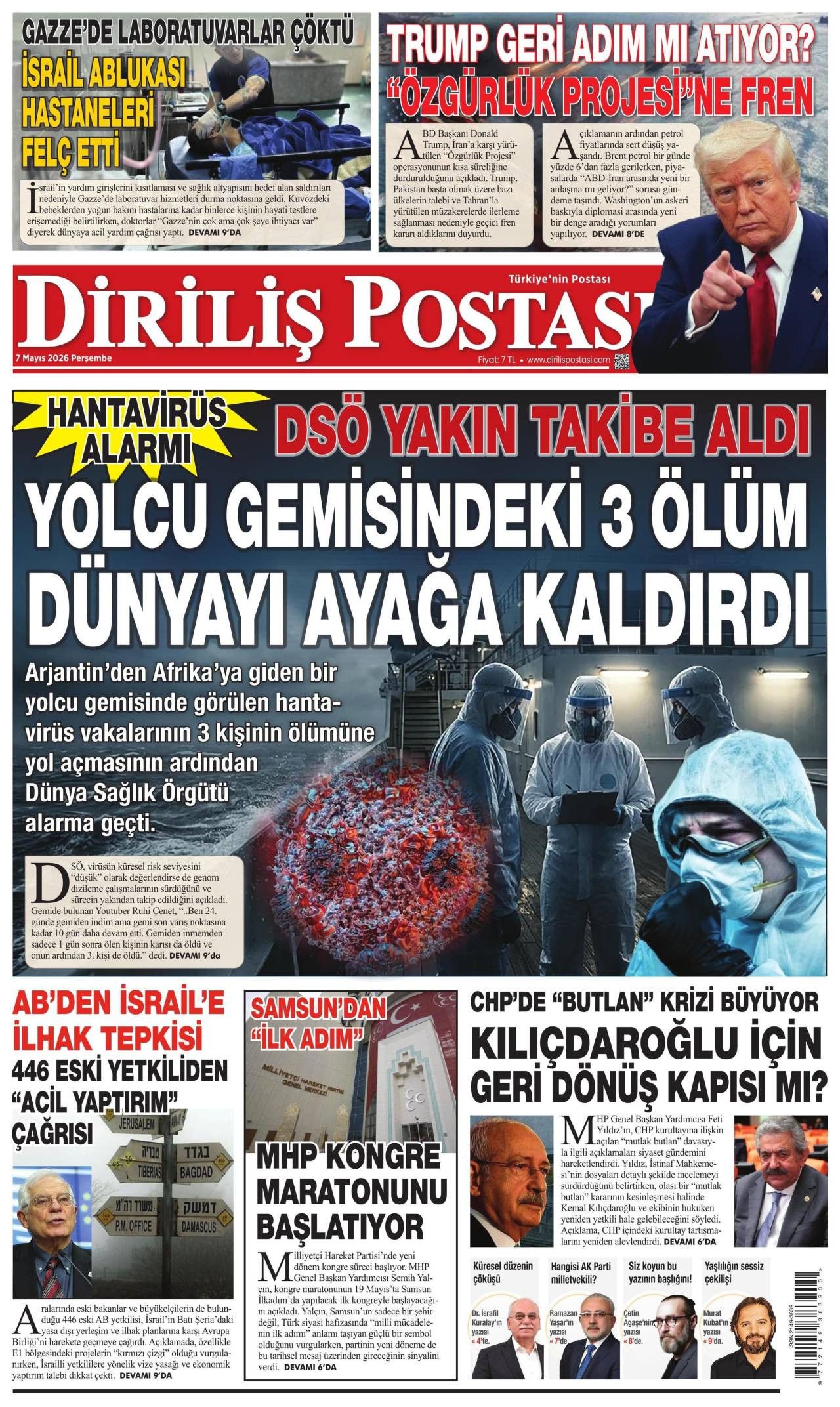 Diriliş Postası Gazetesi Gazete Manşeti