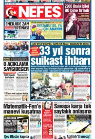 Nefes Gazetesi Gazete Manşeti