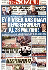 Sözcü Gazetesi Gazete Manşeti