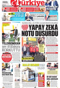 Türkiye Gazetesi Gazete Manşeti